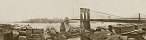 New York and Bridges from Brooklyn in 1913 (New York, USA)