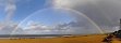 Arc-en-ciel sur la plage de Grandcamp-Maisy (Calvados, France)