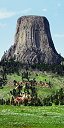 Devil's Tower from Highway 24 (Wyoming, USA)