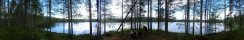 Lake near Hossa in midsummer (Finland)