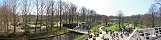 Vue depuis le moulin des jardins du Keukenhof (Lisse, Pays-Bas)