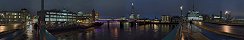 London at Night from Southwark Bridge (England)