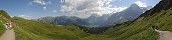 On Hiking Trail between Männlichen and Kleine Scheidegg (Berner Oberland, Switzerland)