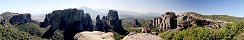 View towards Kalambaka from the Meteora (Greece)