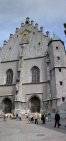 Faade de l'glise gothique de Schwaz (Tyrol, Autriche)